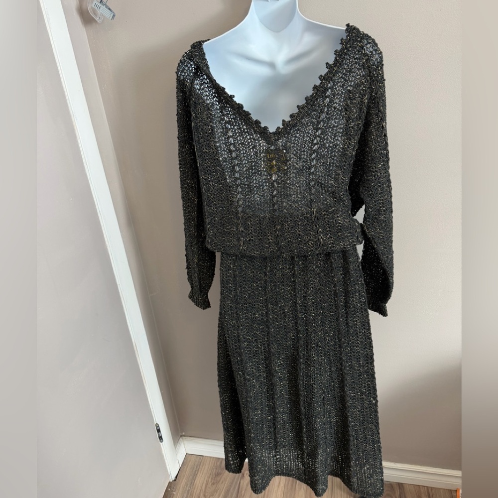 Archival Pallas Dublin Metallic Linen Set NWT M $1100 Value